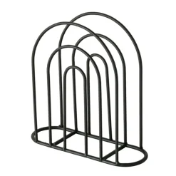 Porte serviettes en fer noir 18x18cm - Ronia