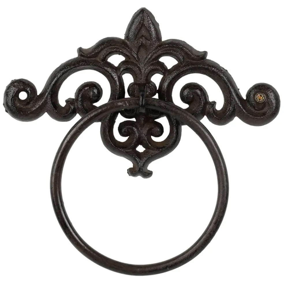 Porte serviettes mural en fonte brun - Module