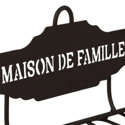 Porte verres mural en fer brun - Maison De Famille