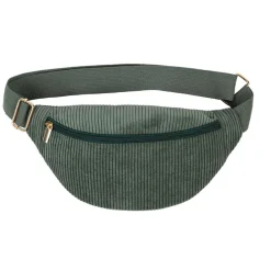 Sac banane en velours côtelé émeraude - Bananez