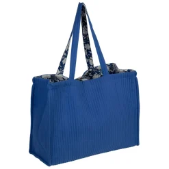 Sac en coton matelassé indigo - Flaura