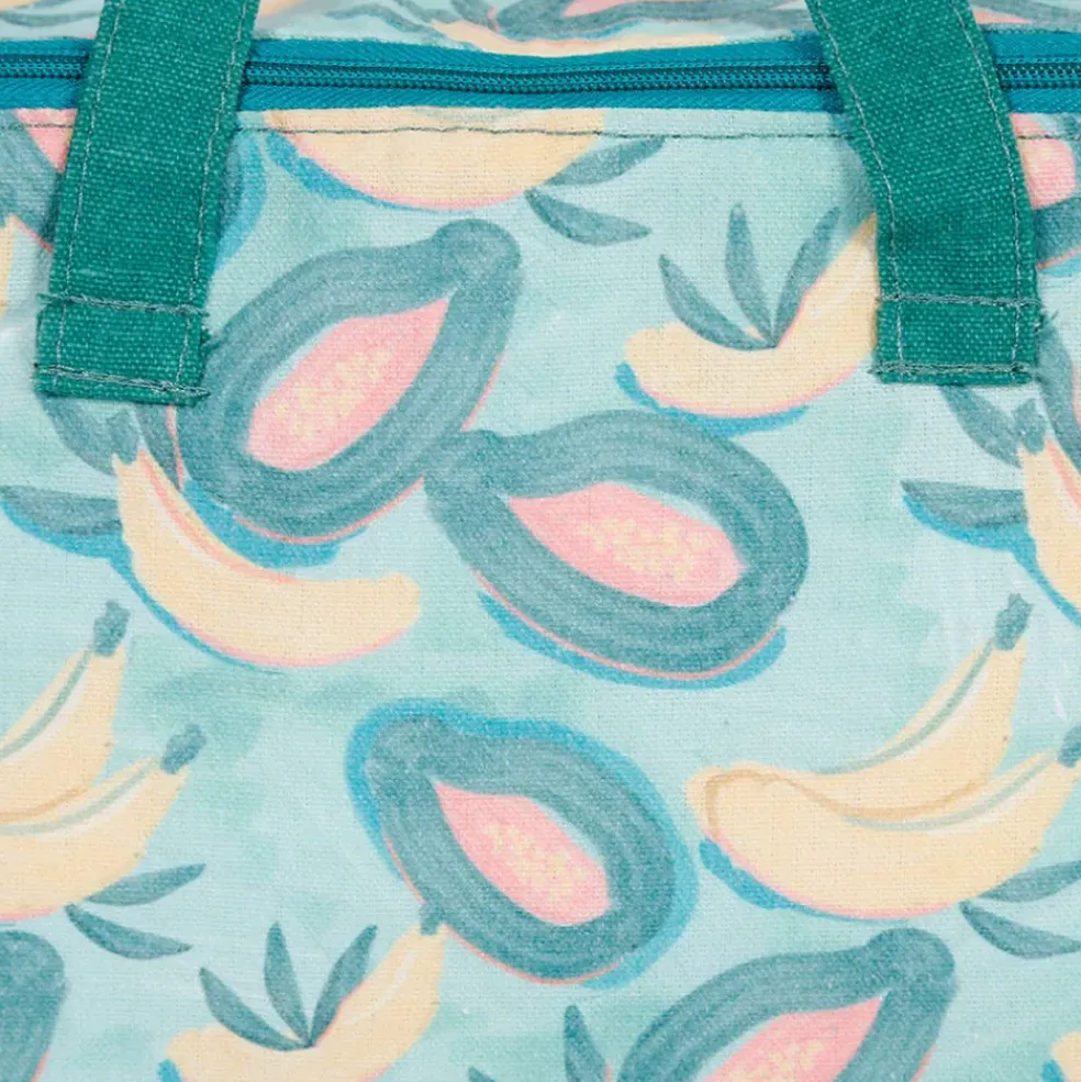 Sac isotherme en tissu vert et jaune - Patchuca