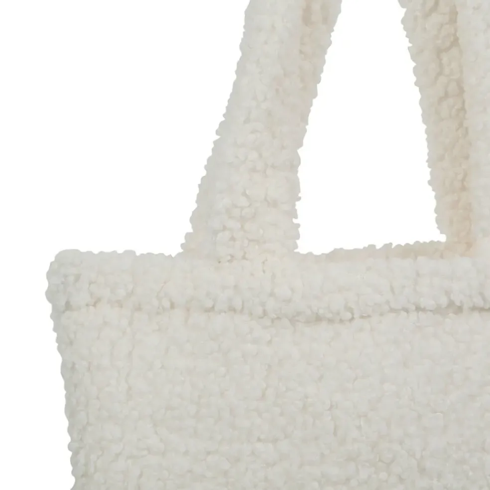 Sac tote bag doudou bouclette ivoire 38x42cm - cosine