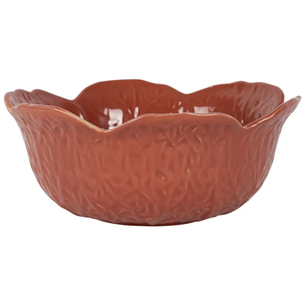 Saladier chou en grès rhubarbe d27cm - Chou