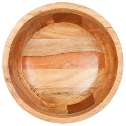 Saladier en acacia et résine vert - palmier