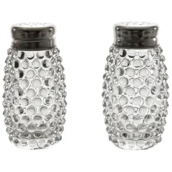 Saliere poivriere en verre -perloa