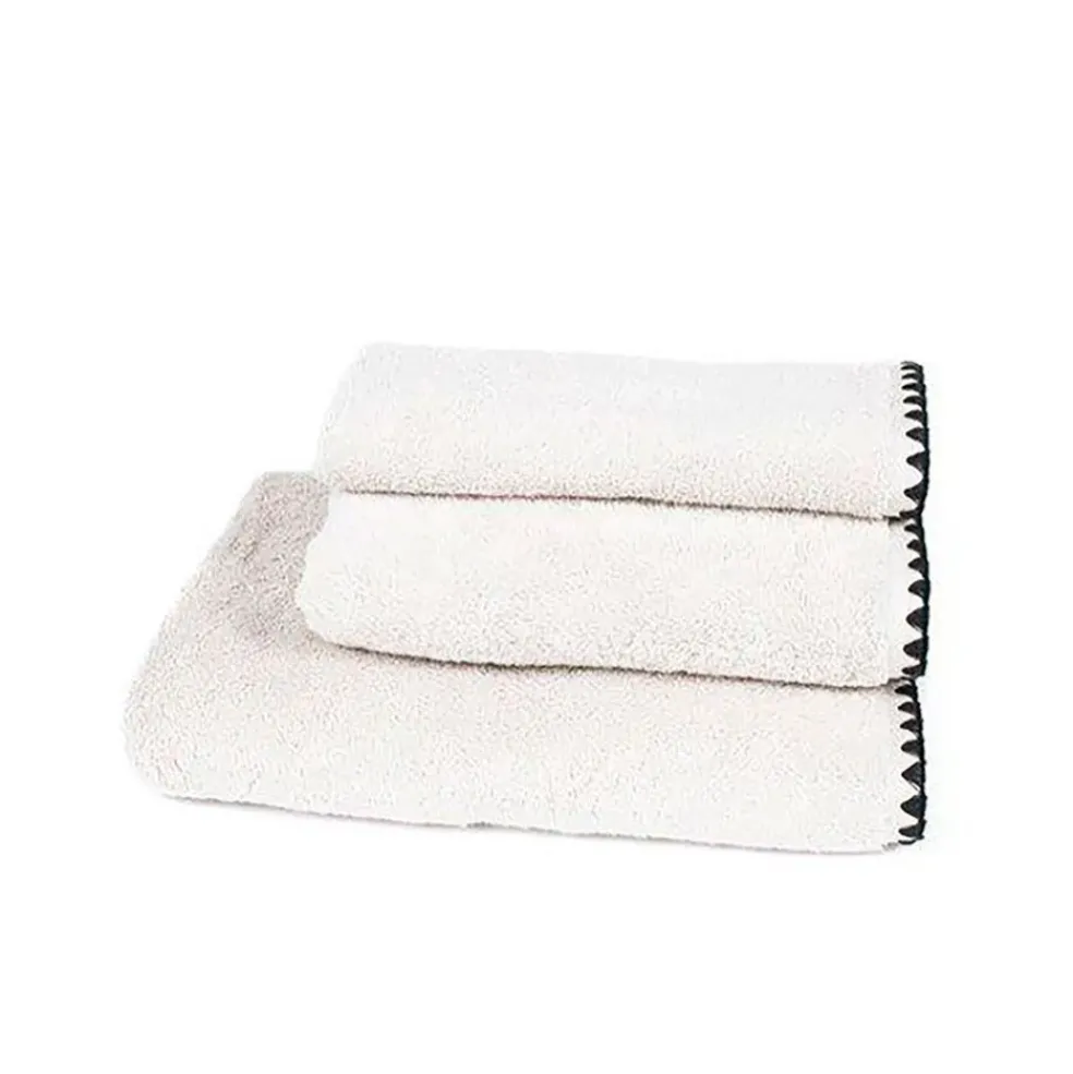 Serviette de toilette invité en coton craie 30x50cm - Issey