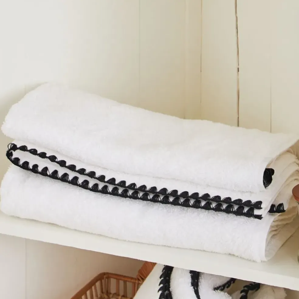 Serviette de toilette issey blanc 50x100cm en coton