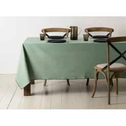 Serviette x2 corino vert d'eau 35x35cm coton lavé 170g/m2