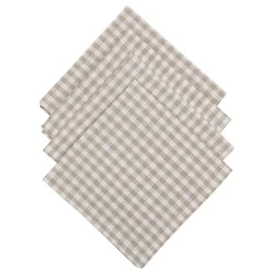 Serviettes x4 beige 40x40cm en coton - appoline