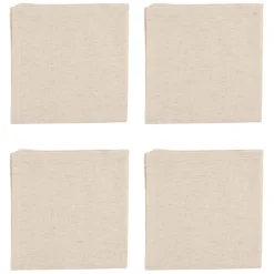 Serviettes x4 naturel en coton et lin - chambray