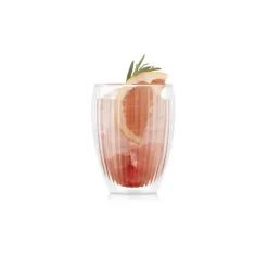 Set de 2 verres double paroi striés 32cl - Pavina