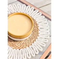 Set de table en zostère blanc