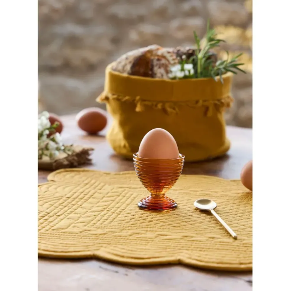Set de table rectangulaire moutarde en coton
