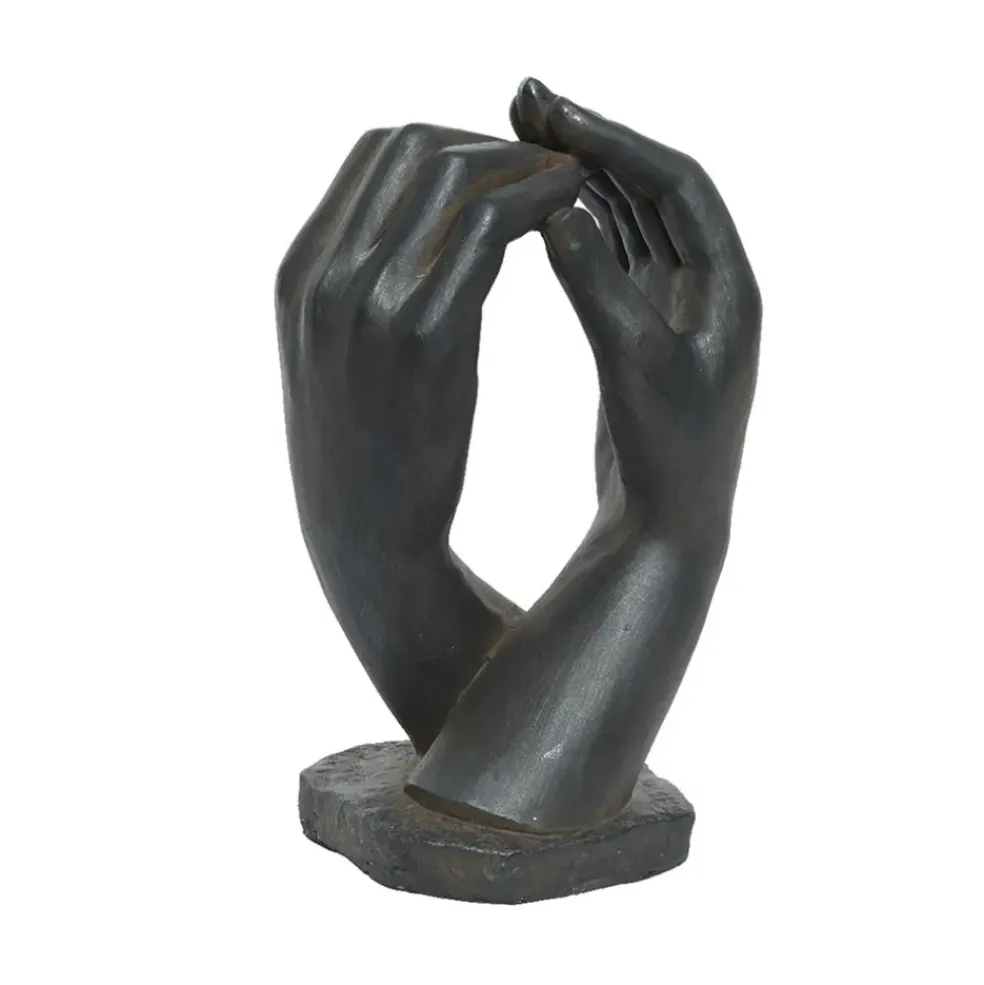 Statue d'extérieur mains anthracite noir h64cm