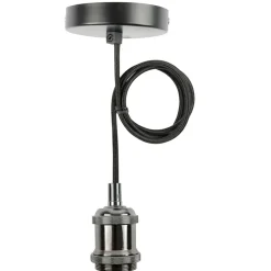 Suspension antique noir - e27 - cable 70 cm
