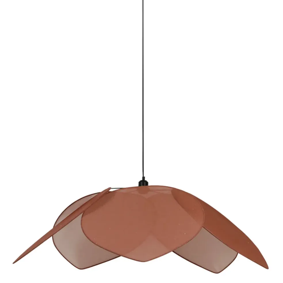 Suspension japandi en lin d110cm brun