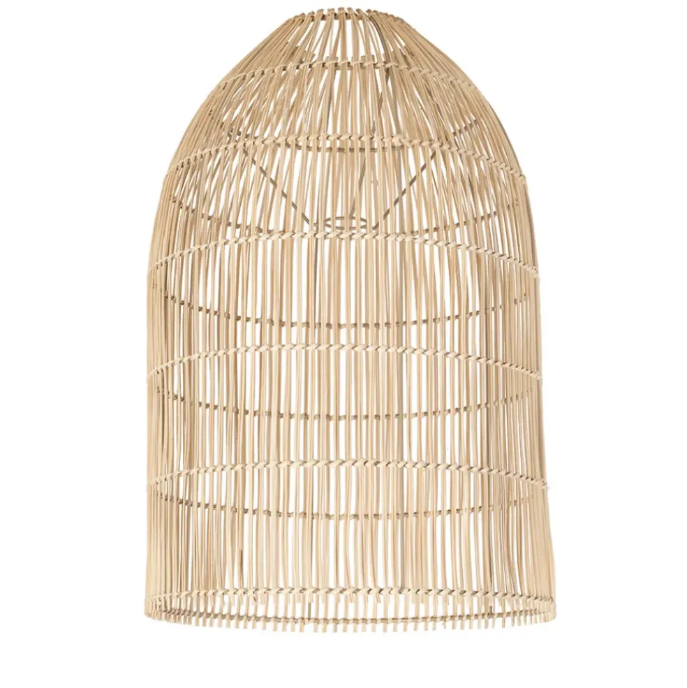 Suspension non électrique en rotin et fer naturel d40cm - Brasil