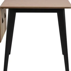 Table à manger avec rallonge en plaqué chêne 120x80cm - Roxy