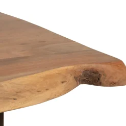 Table à manger en acacia massif et pieds en fer noir 200x100cm - Factory