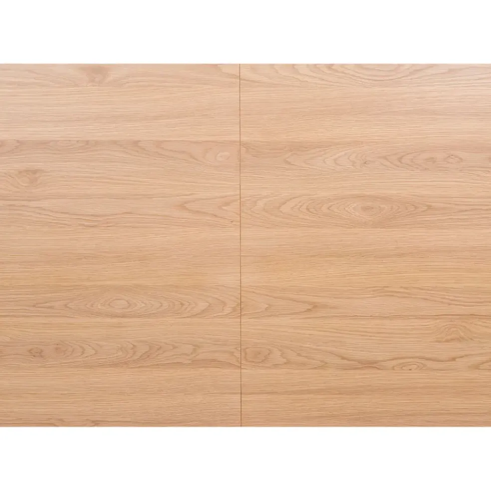Table à manger en placage chêne 180cm avec allonge 60cm - Manny