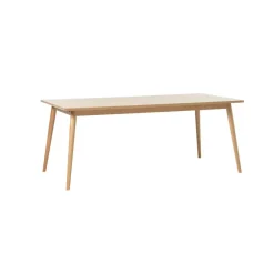 Table à manger en placage chêne naturel 190x90cm - barrali