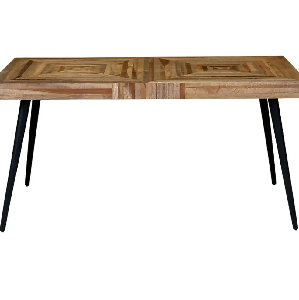 Table à manger en teck recyclé et métal 150x75cm - Wally