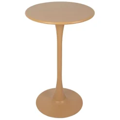 Table bar rond en fer beige d60cm - Lumi