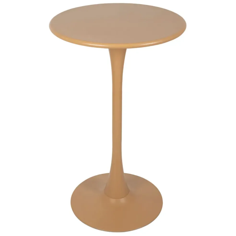 Table bar rond en fer beige d60cm - Lumi