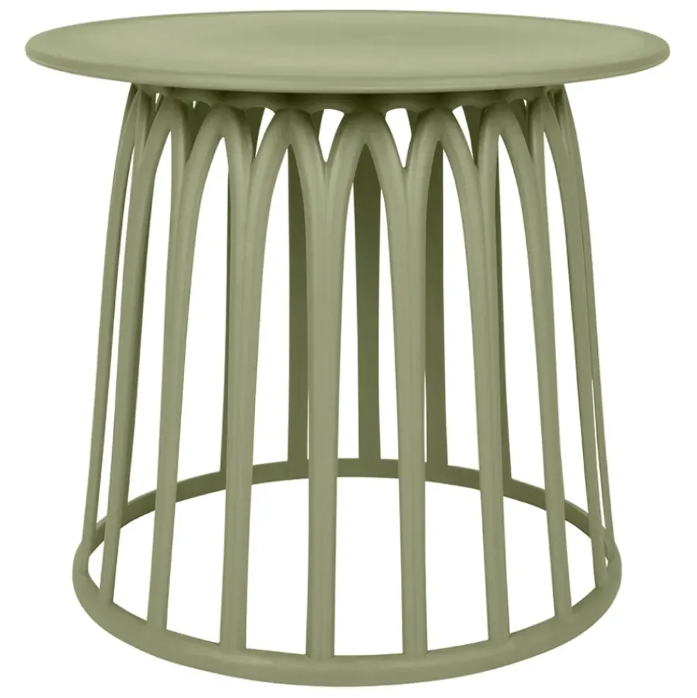 Table basse de jardin ronde kaki d50cm - Lumi