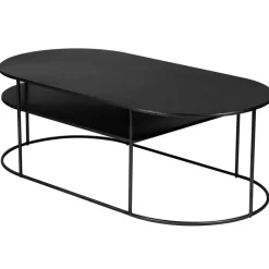 Table basse en métal noir L120cm -Gray