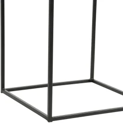 Table basse gigogne carrée (lot de 2) en aluminium et fer argenté - Felia