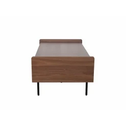 Table basse rectangulaire en placage noyer marron - Gino