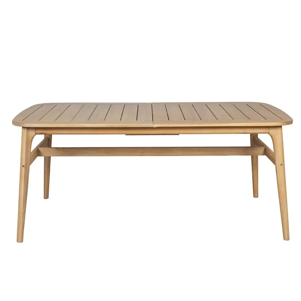 Table de jardin extensible en acacia naturel 180(+40cm)x100cm - Cavalo