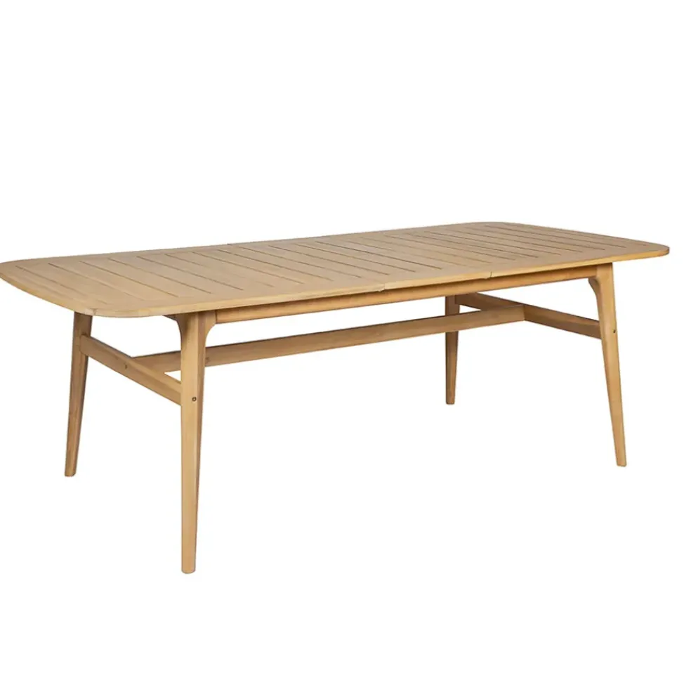 Table de jardin extensible en acacia naturel 180(+40cm)x100cm - Cavalo