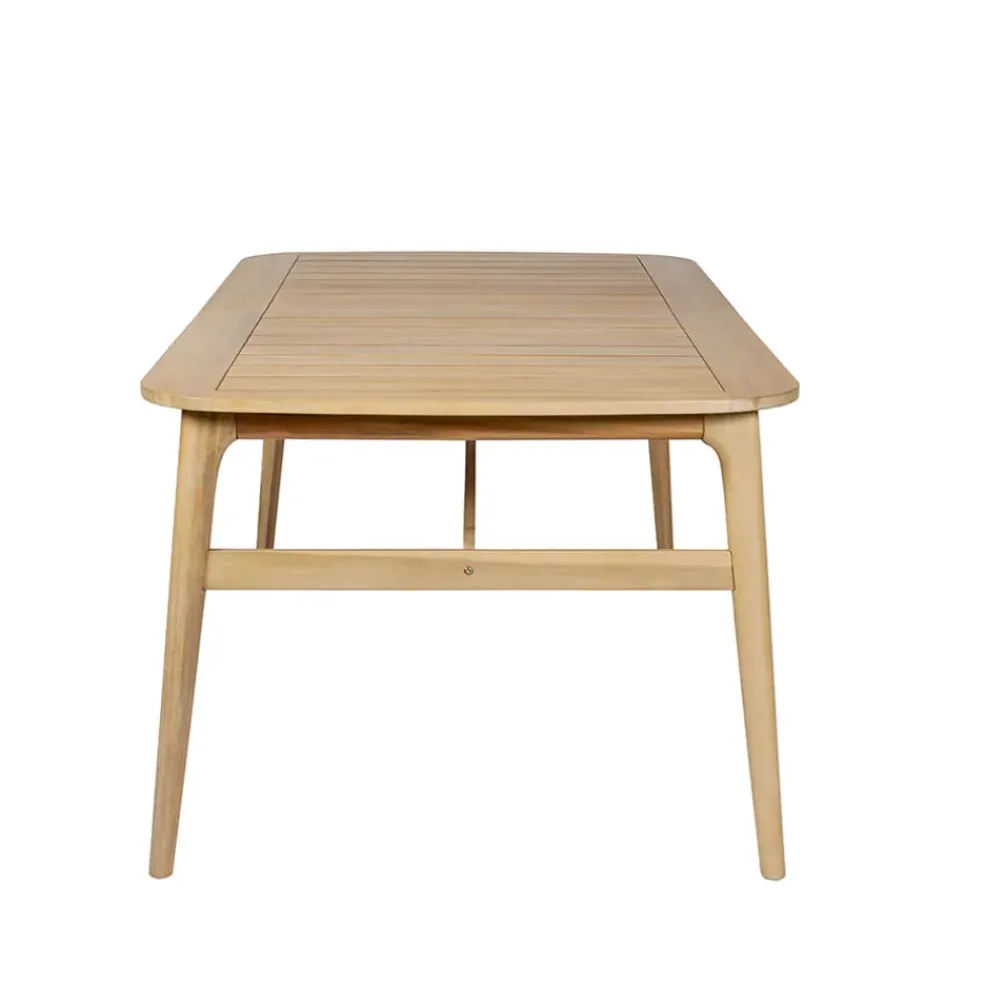 Table de jardin extensible en acacia naturel 180(+40cm)x100cm - Cavalo