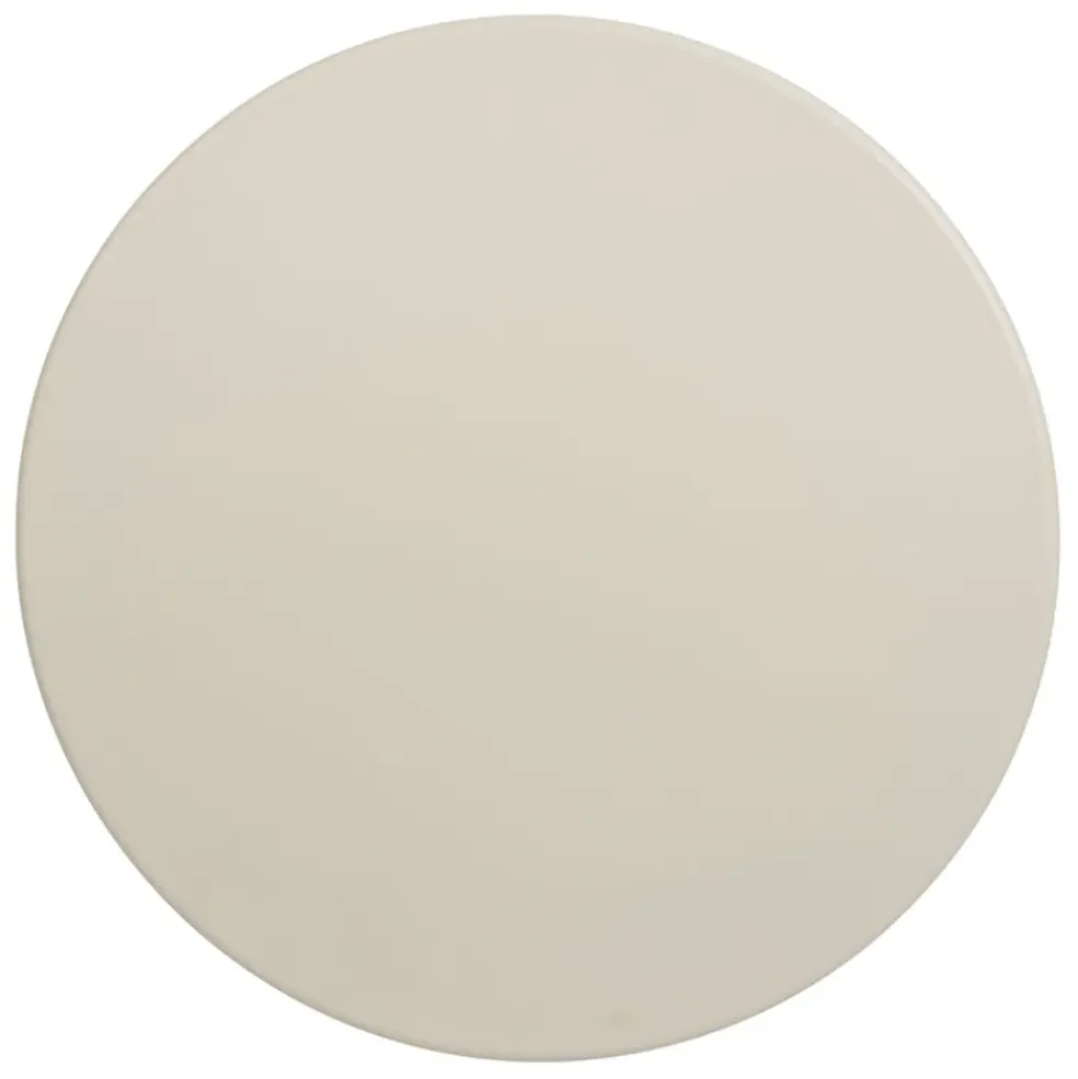 Table de jardin ronde en acier écru d60cm - Ajay