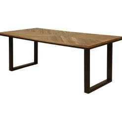 Table de salle à manger rectangulaire en Teck Noir - Wally