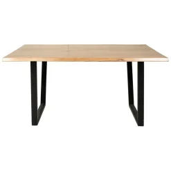 Table en acacia et pieds en fer noir 160x90cm - Brooklyn