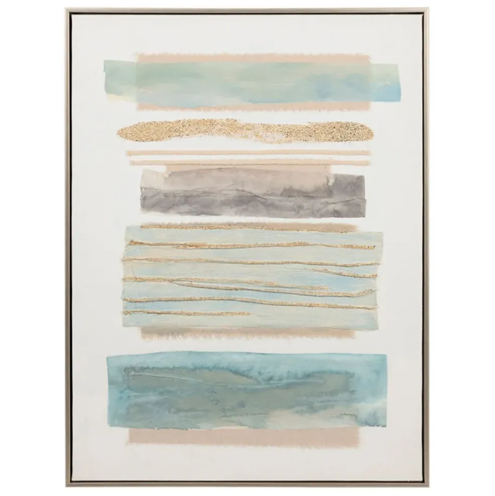 Tableau en toile et pin 60x79cm - Ligne