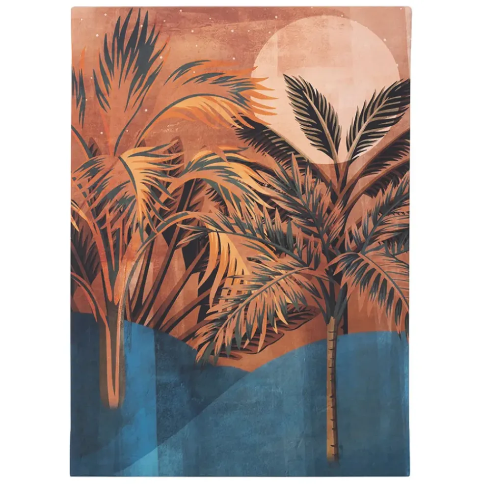 Tableau tropic terracotta et bleu 50x70cm - Gallery