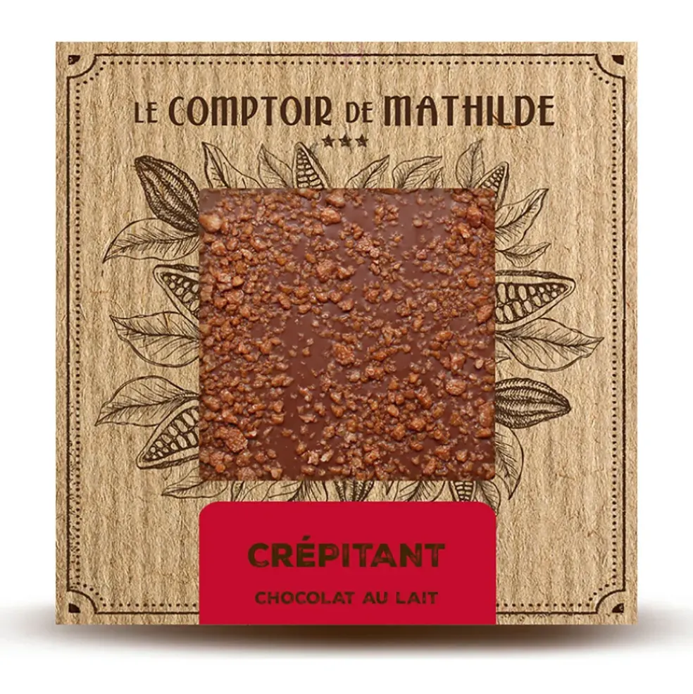 Tablette chocolat au lait petillant 80g