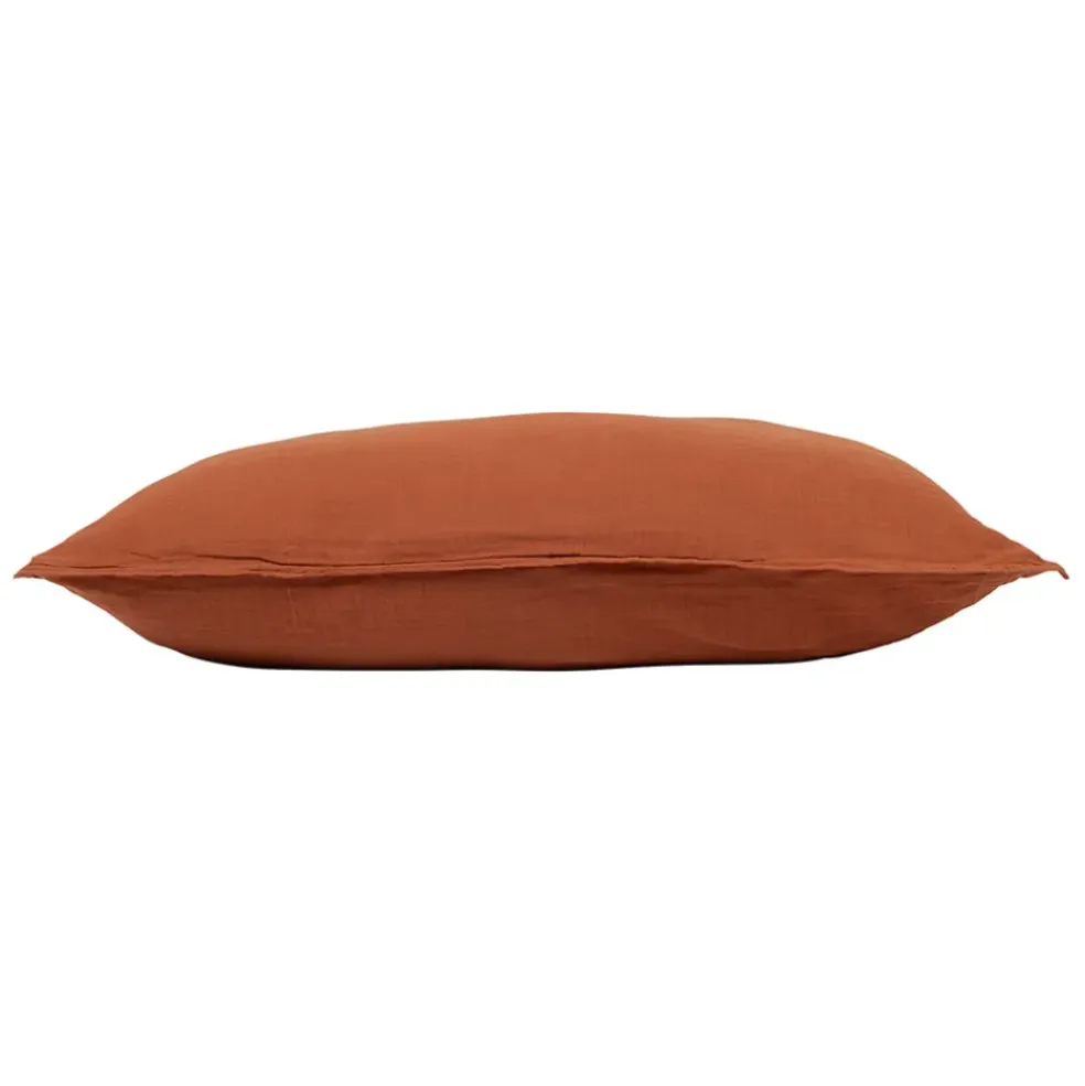 Taie d'oreiller en coton terre brulée 65x65cm - Dili