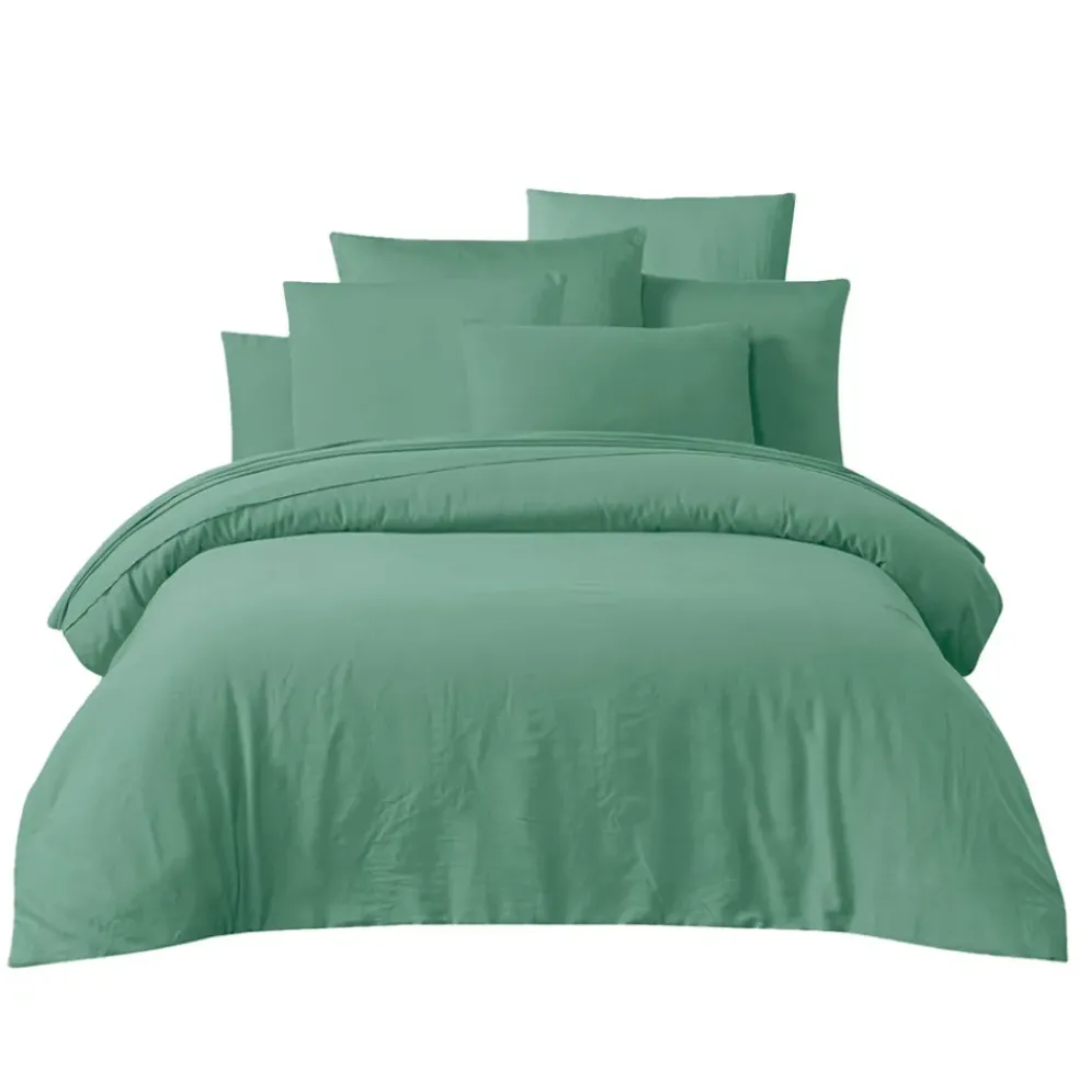 Taie d'oreiller en coton céladon 65x65cm - Taloa