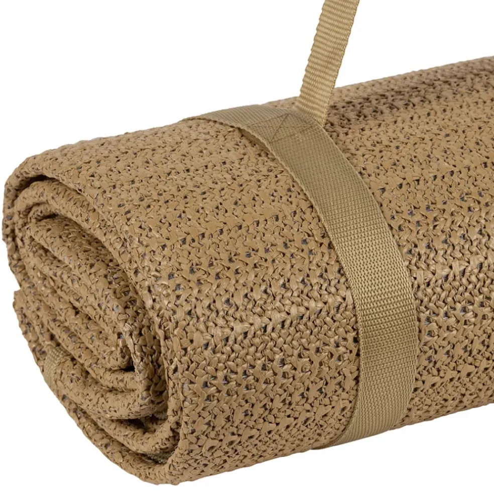 Tapis de plage effet cannage naturel 180x120cm - Garden