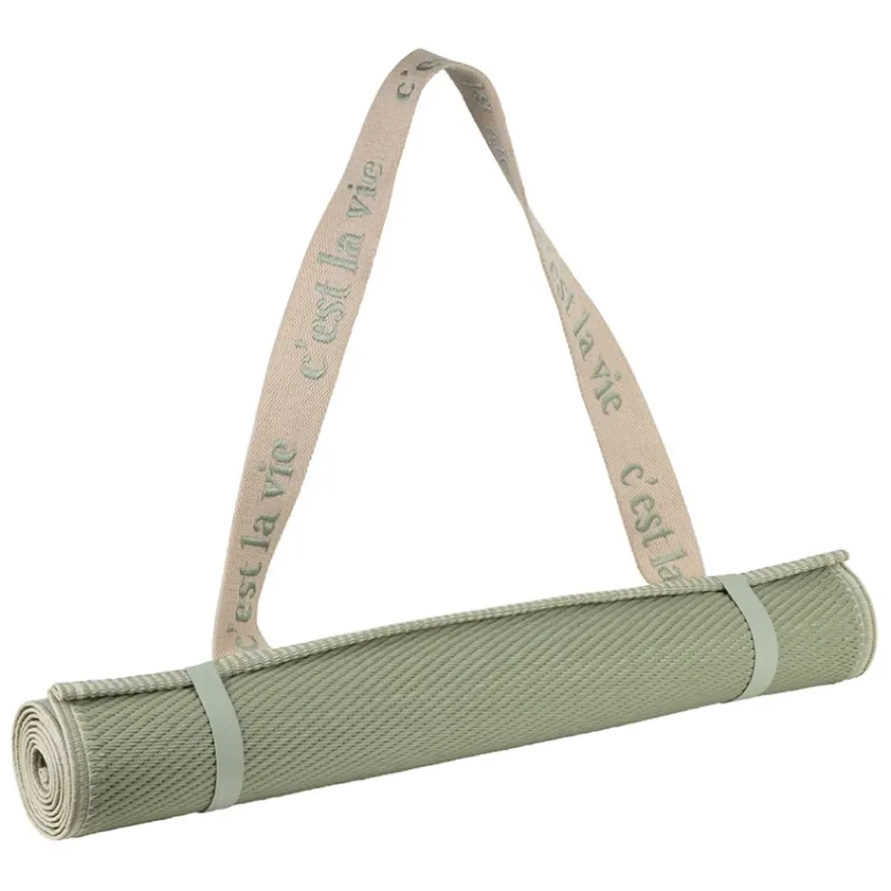 Tapis de plage en tissu vert d'eau 170x70cm - Allegra