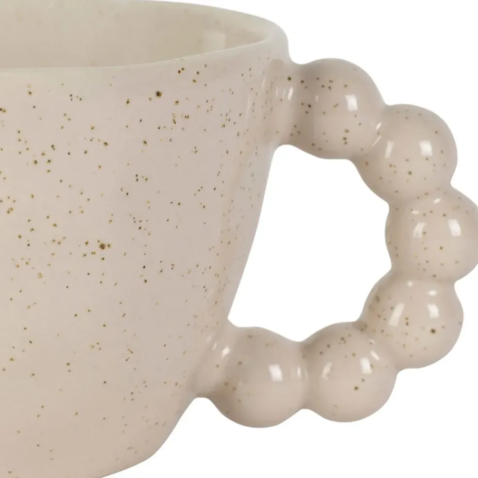 Tasse de thé en grès écru moucheté 25cl - Organic