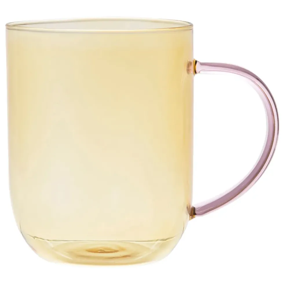 Tasse en verre borosilicate jaune clair 40cl - Funny