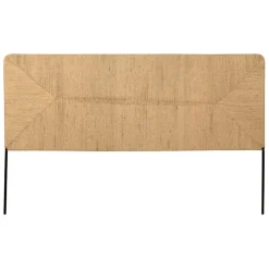 Tete lit en jute naturel et fer noir 160x98cm - Maderia