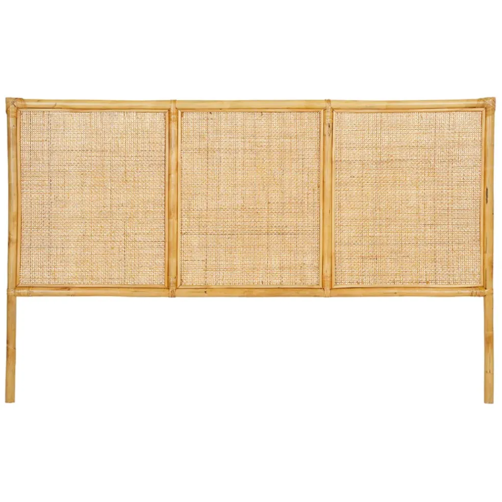 Tete lit en rotin naturel 160x100 - Balamea